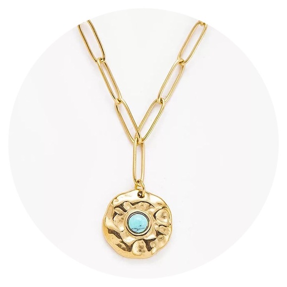 Anthropologie Jewelry - 🔹• Anthro Turkuaz Pendant • 🔹